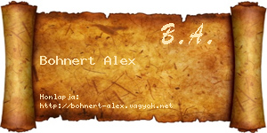 Bohnert Alex névjegykártya