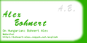 alex bohnert business card